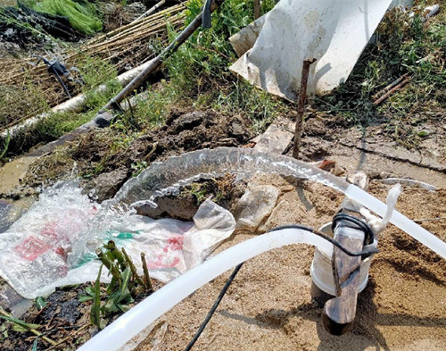 响水鱼塘边打井